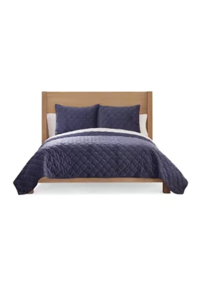Rhetta Velvet 3-Piece Quilt Set