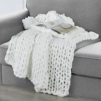 Chunky Knit Throw Blanket