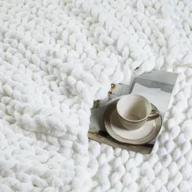 Chunky Knit Throw Blanket