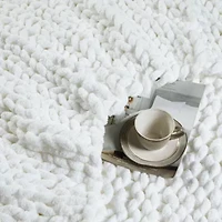 Chunky Knit Throw Blanket