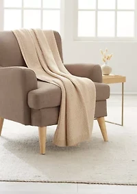 Compression Diamond Stitch Cable Throw Blanket