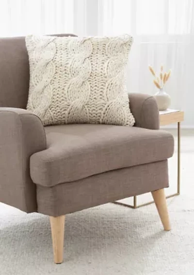 Chunky Knit Triple Cable Throw Pillow
