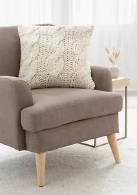 Chunky Knit Triple Cable Throw Pillow