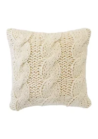 Chunky Knit Triple Cable Throw Pillow