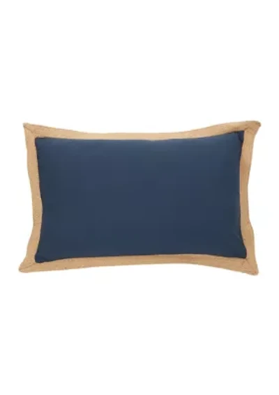 Jute Trim Canvas Pillow