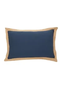 Jute Trim Canvas Pillow