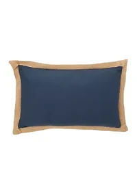 Jute Trim Canvas Pillow