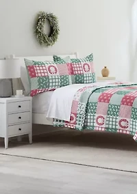 Holiday Patchwork 3-Piece Quilt Set