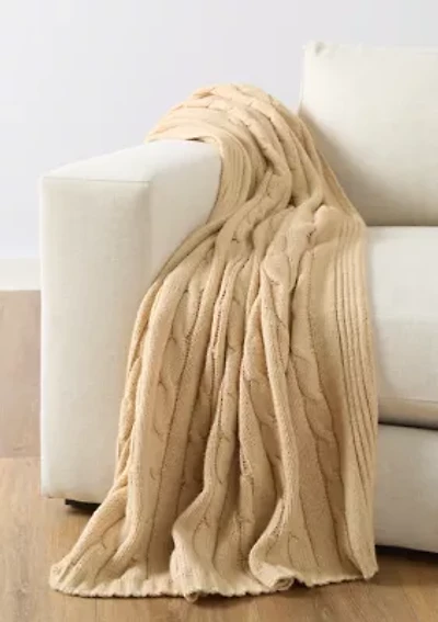 Cable Knit Throw Blanket