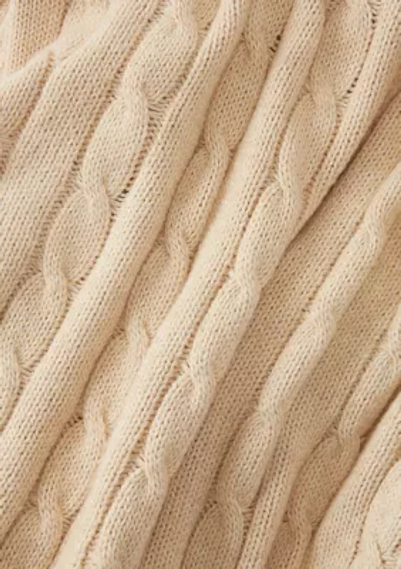 Cable Knit Throw Blanket