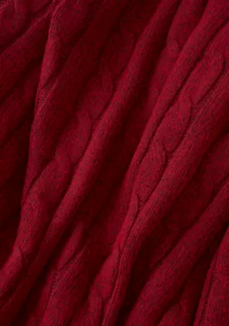 Sweater Cable Knit Throw Blanket