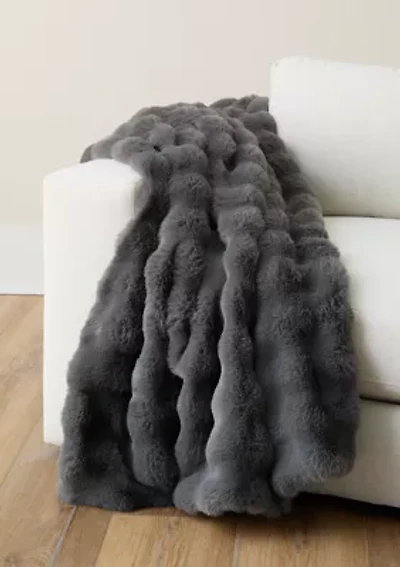 Carved Faux Throw Blanket