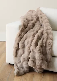 Carved Faux Throw Blanket