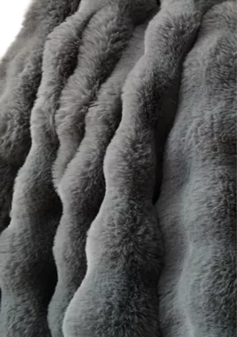 Carved Faux Throw Blanket