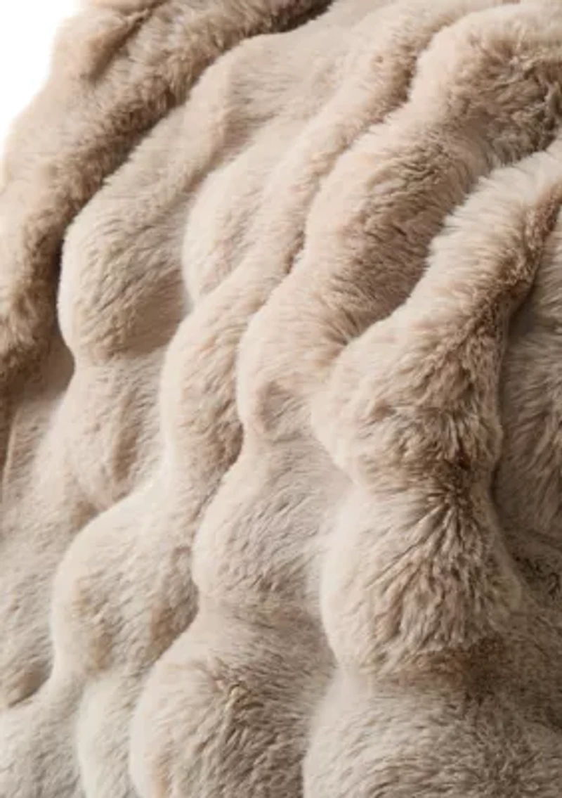 Carved Faux Throw Blanket