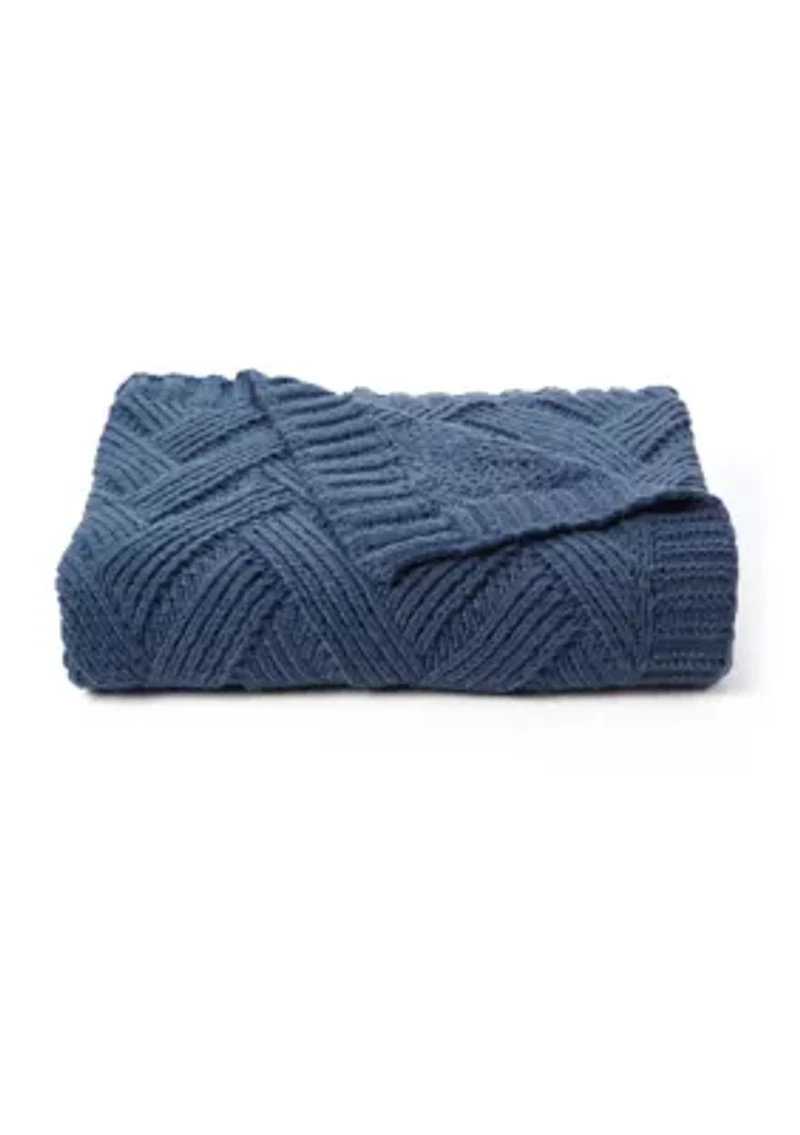Herringbone Knit Throw Blanket