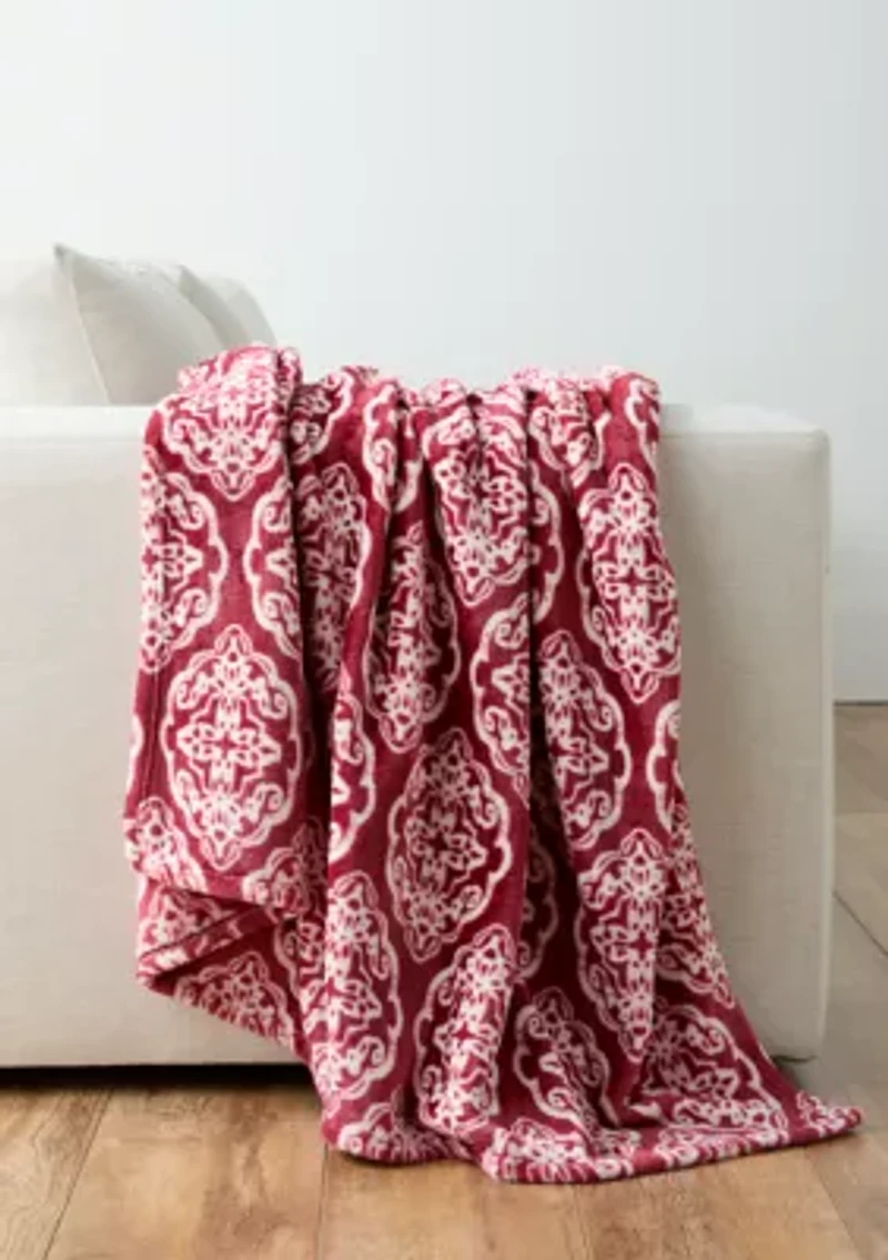 Medallion Plush Throw Blanket