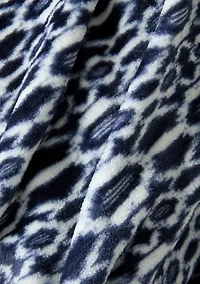 Ikat Print Plush Throw Blanket