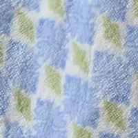 Blue Foulard Plush Throw Blanket