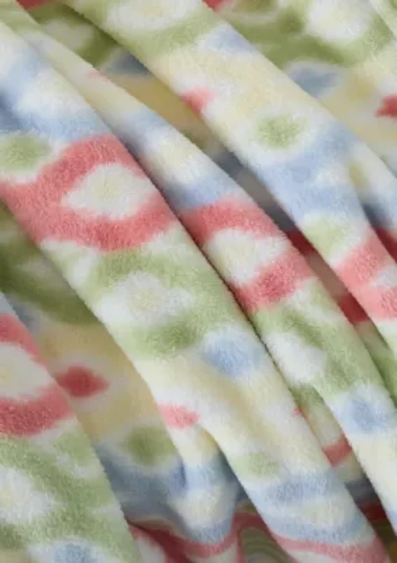 Ikat Lattice Plush Throw Blanket