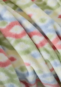 Ikat Lattice Plush Throw Blanket