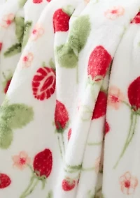 Strawberry Fields Plush Throw