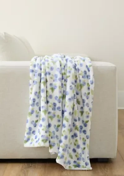 Blueberries Plush Throw