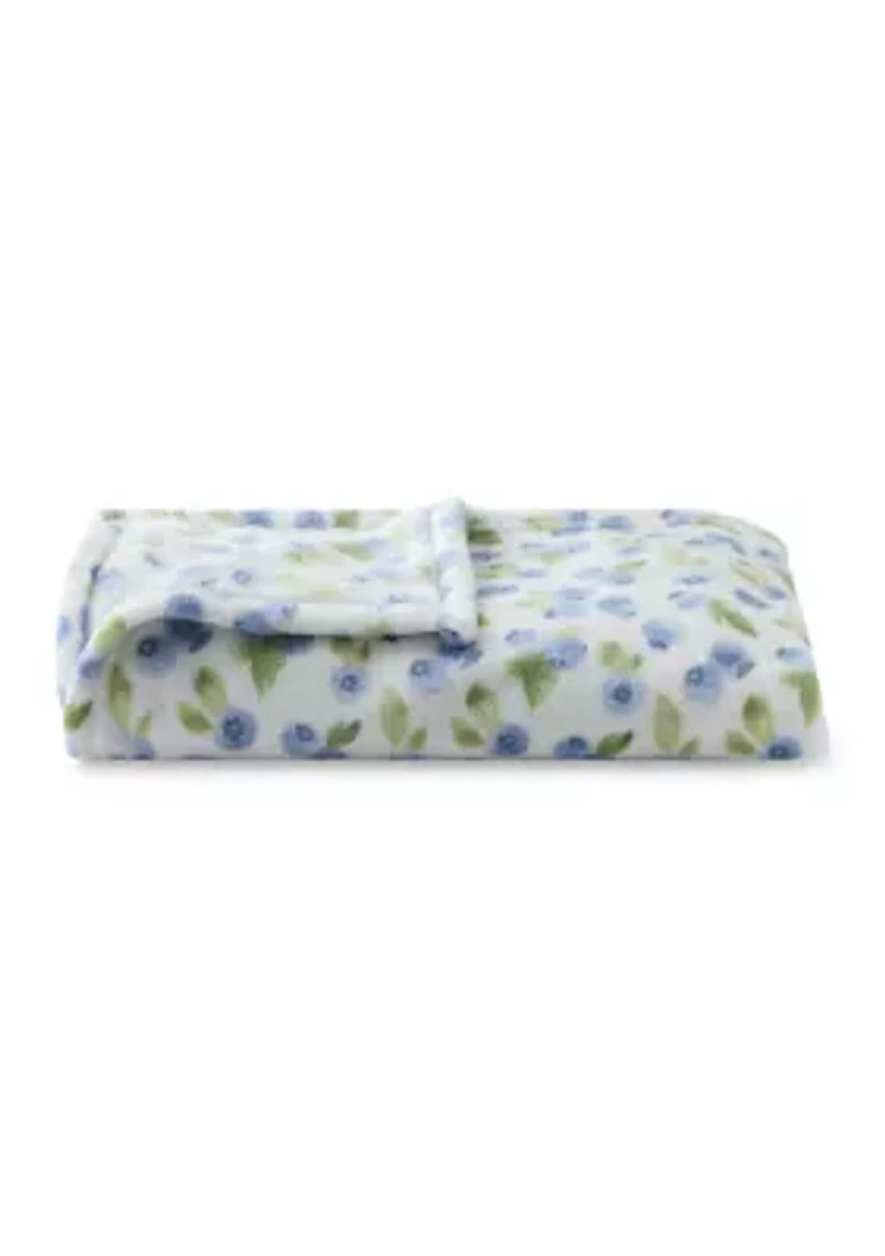 Blueberries Plush Throw