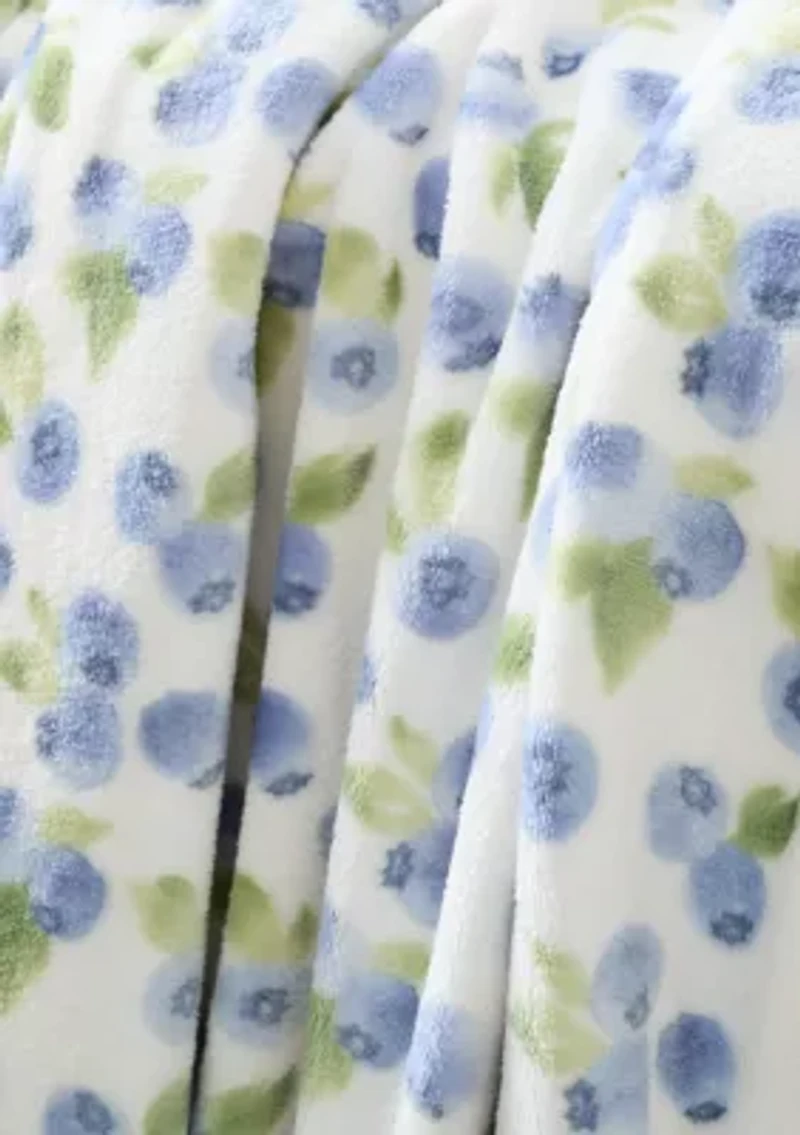 Blueberries Plush Throw