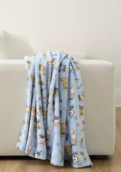 Dog Plush Throw