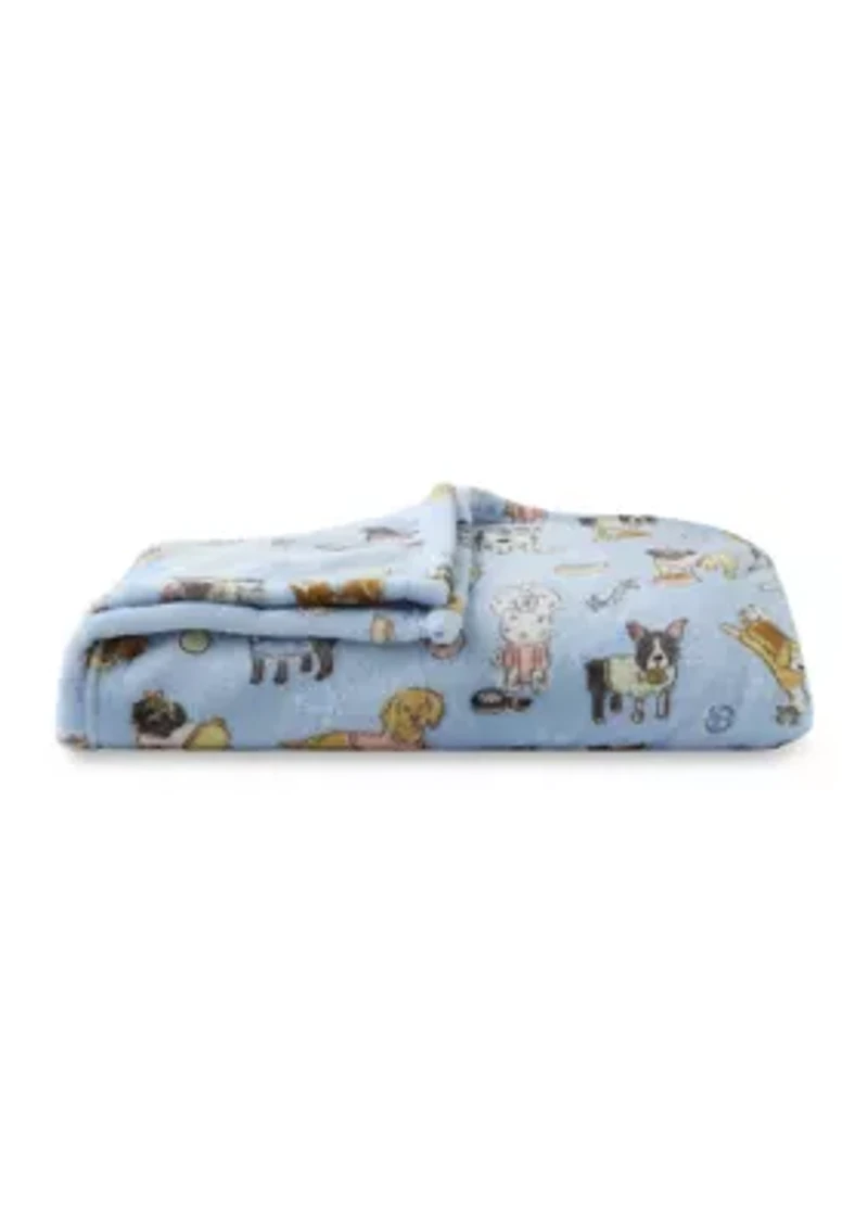 Dog Plush Throw