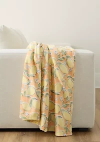 Lemons Plush Throw