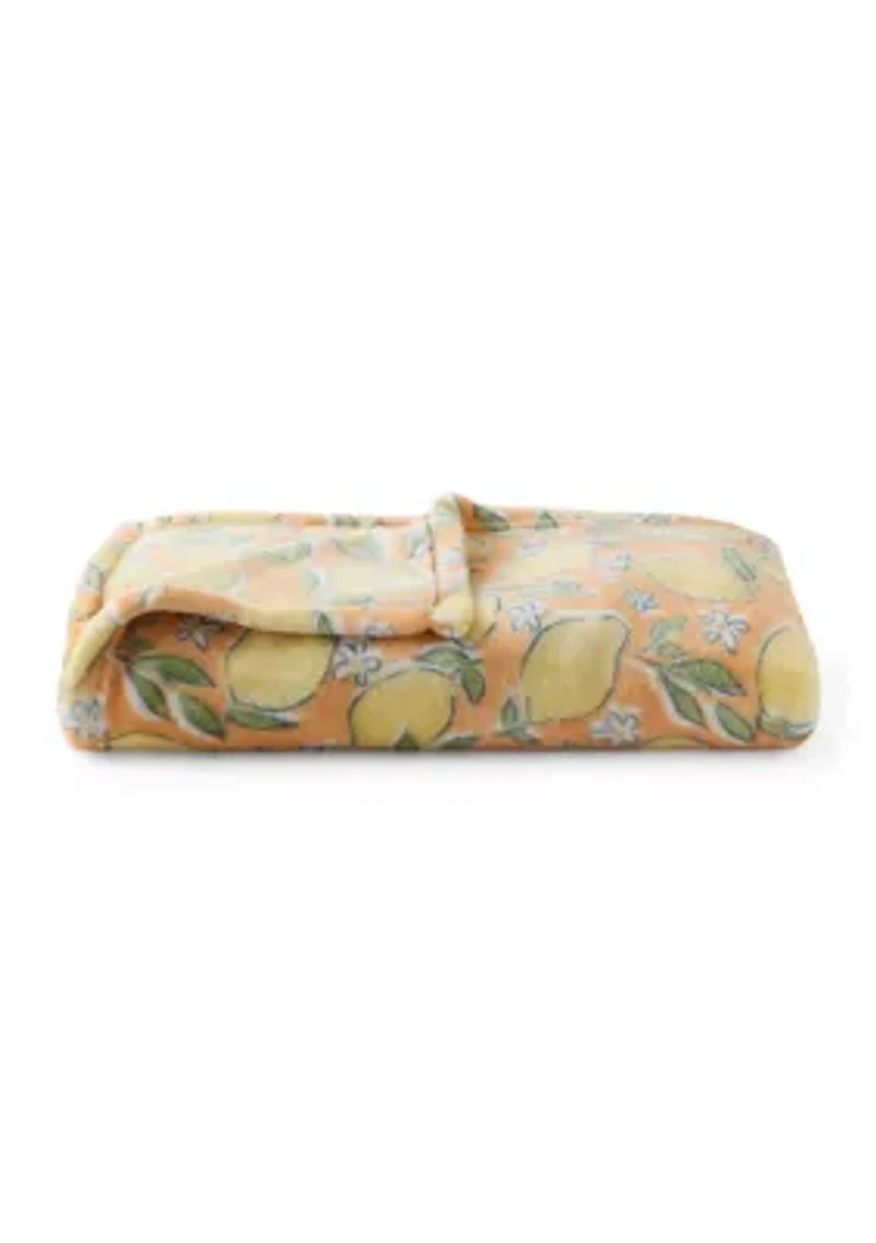 Lemons Plush Throw