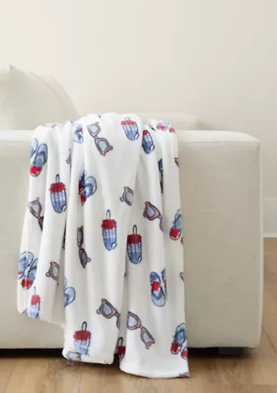 American Multi Plush Throw