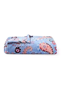 Clean Paisley Plush Throw Blanket