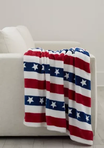 Americana Plush Throw Blanket