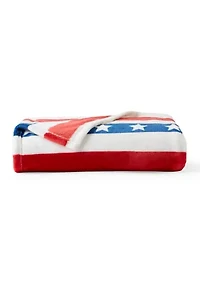 Americana Plush Throw Blanket