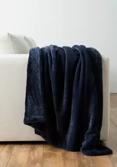 Shearling Throw Blanket and Cozy Sock Set