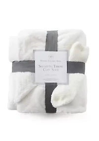 Shearling Throw Blanket and Cozy Sock Set