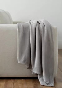 Solid Plush Throw Blanket