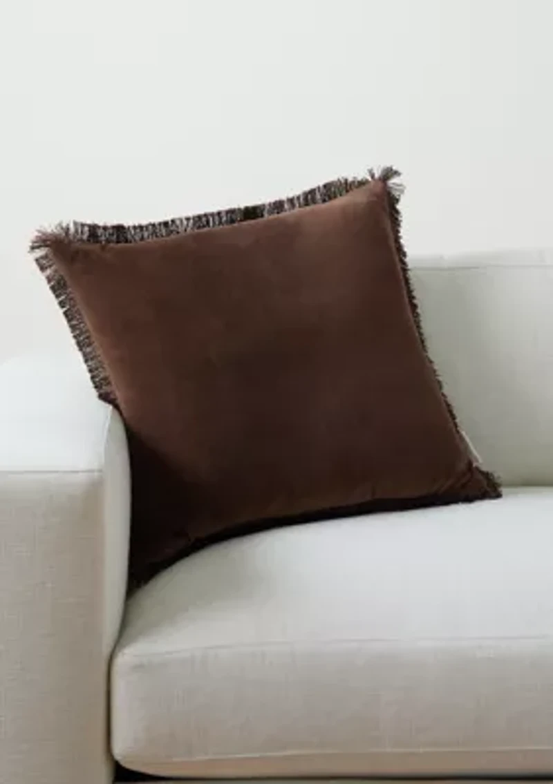 Fringe Square Throw Pillow