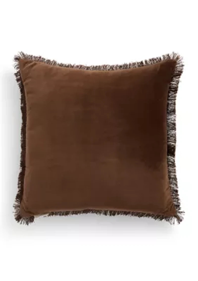 Fringe Square Throw Pillow