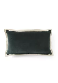  Layton Green Velvet Rectangle Pillow