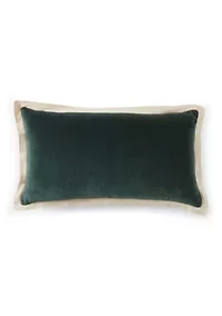  Layton Green Velvet Rectangle Pillow