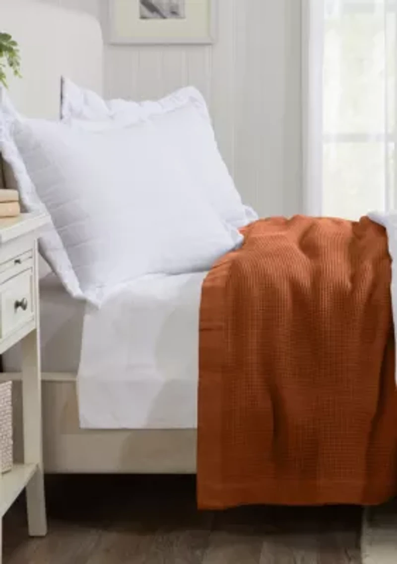 100% Cotton Waffle Weave Blanket