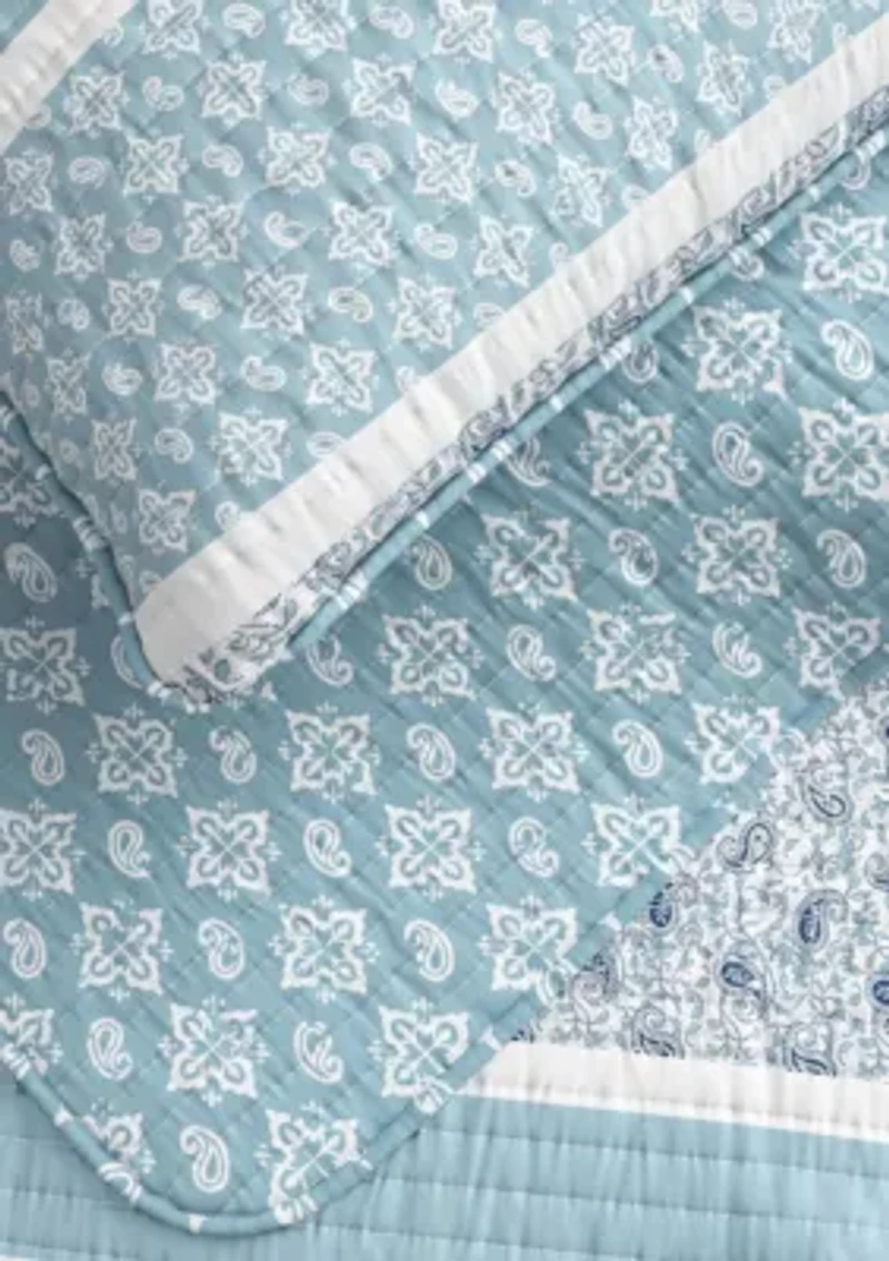 Striped Paisley Quilt Set
