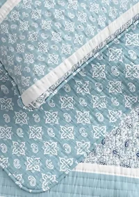 Striped Paisley Quilt Set