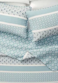 Striped Paisley Quilt Set