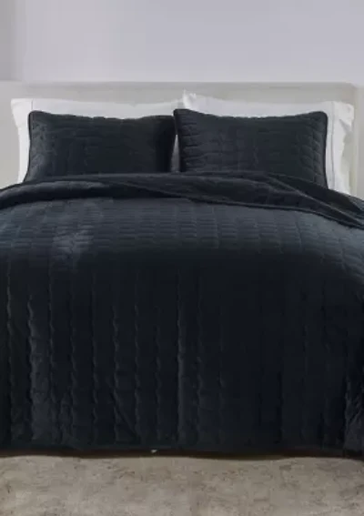 Velvet Box Stitched Quilt Set