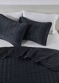 Velvet Box Stitched Quilt Set
